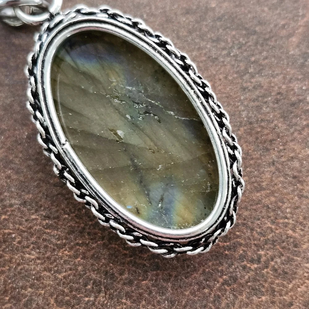 Agate Jasper Stone Glass Purse Charm or Keychain Handcrafted